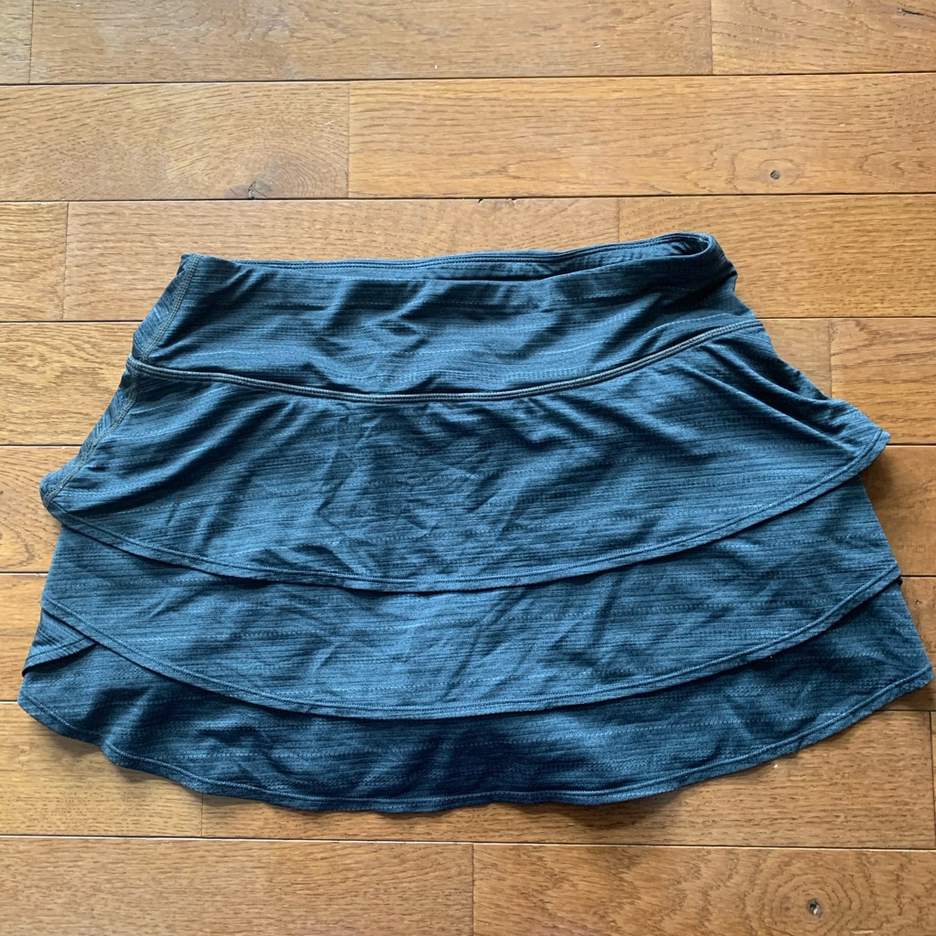 Athleta High Rise Spacedye Swagger Skirt/Skort-Flint Grey, M/L/Xl
